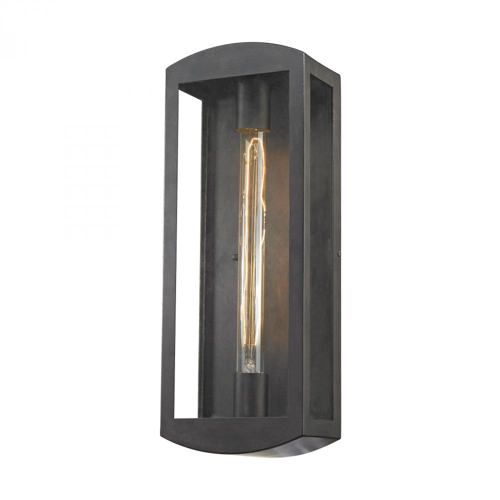 Trenton 1-Light Outdoor Sconce in Blackened Bronze