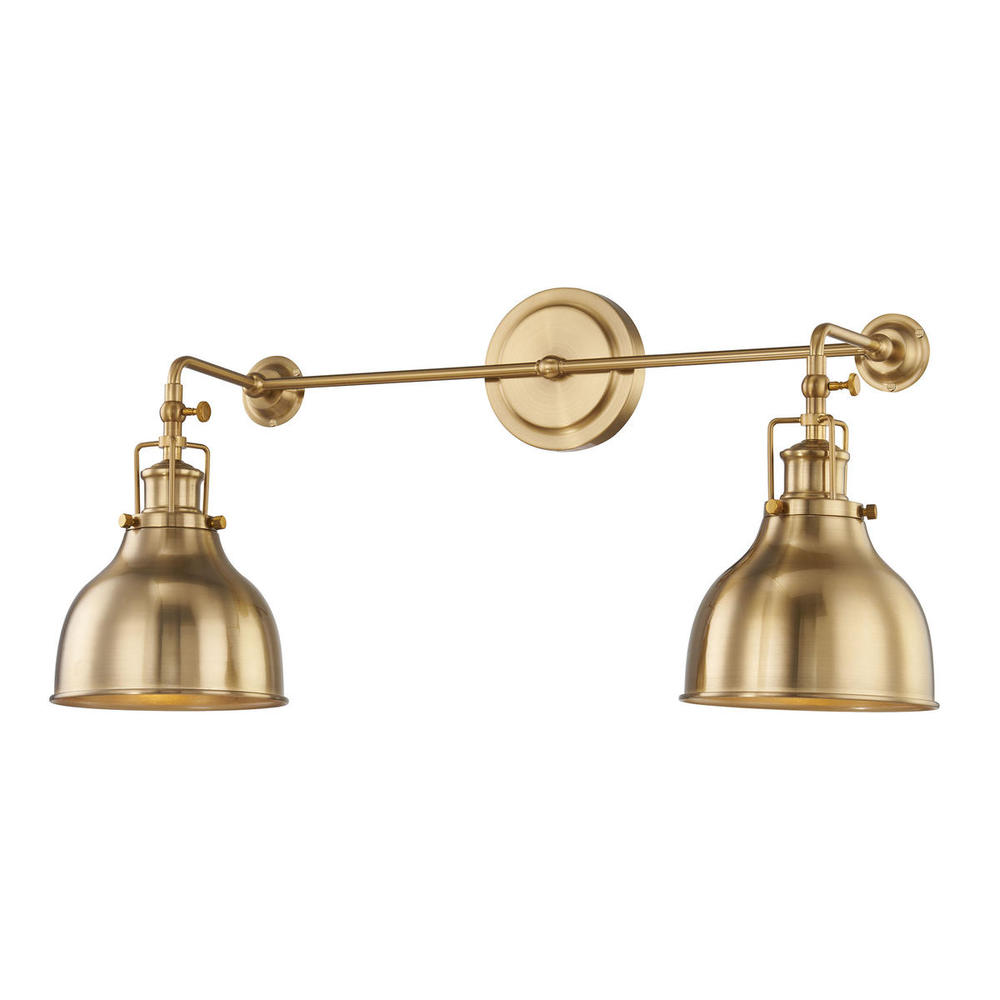 Skillet 2-Light sconce in  Burnished Brass