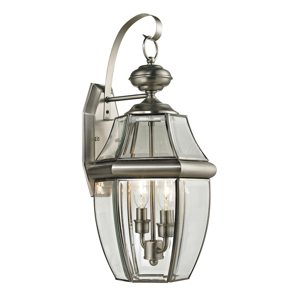 Ashford 2-Light Coach Lantern in Antique Nickel - Medium