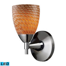 ELK Home Plus 10150/1PC-C-LED - Celina 1-Light Wall Lamp in Polished Chrome with Coco Glass - Includes LED Bulb