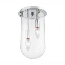 ELK Home Plus 14351/2 - Lightway 2-Light Flush Mount in Polished Chrome with Clear Glass