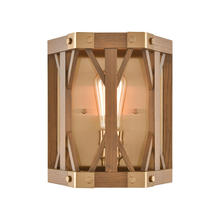 ELK Home Plus 33330/1 - Structure 1-Light Sconce in Satin Brass and Medium Oak