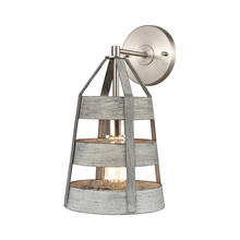 ELK Home Plus 33450/1 - Brigantine 1-Light sconce in  Weathered Driftwood / Satin Nickel