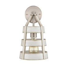 ELK Home Plus 33550/1 - Brigantine 1 light sconce in Antique White/Satin Nickel