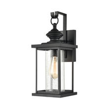 ELK Home Plus 45450/1 - Minersville 1-Light Outdoor Sconce in Matte Black with Antique Speckled Glass