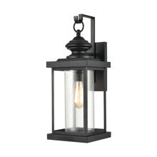 ELK Home Plus 45451/1 - Minersville 1-Light Outdoor Sconce in Matte Black with Antique Speckled Glass