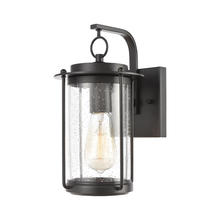 ELK Home Plus 46660/1 - Devonshire 1-Light Sconce in Matte Black with Seedy Glass