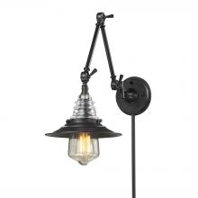 ELK Home Plus 66816-1 - Insulator Glass 1-Light Swingarm Wall Lamp in Oiled Bronze