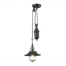 ELK Home Plus 66843-1 - Insulator Glass 1-Light Mini Pendant in Oil Rubbed Bronze