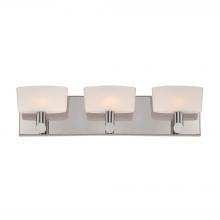 ELK Home Plus BV6023-10-16M - Toby 3-Light Vanity Sconce in Satin Nickel with White Opal Glass