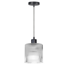 Dainolite NAD-71P-MB-FL - 1 Light Pendant in Matte Black w/ Fluted Glass