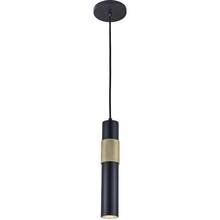 Dainolite PSW-121P-MB-AGB - 1 Light Halogen Pendant Matte Black/Aged Brass