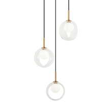 Matteo Lighting C60603AGCL - Delcia Aged Gold Brass Pendant