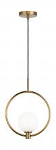 Matteo Lighting C71301AGOP - Averley Aged Gold Brass Pendant