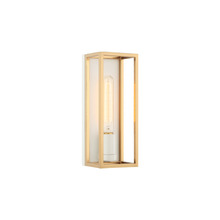 Matteo Lighting S15141WHAG - Shadowbox White + Aged Gold Brass Wall Sconce