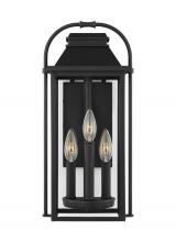 Visual Comfort & Co. Studio Collection OL13200TXB - Wellsworth Transitional 3-Light Outdoor Exterior Small Lantern Sconce Light