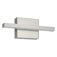 Eglo Canada 206225A - 1 LT LED Bath/Vanity Light w/ Matte Nickel Finish & White Acrylic Diffuser