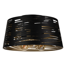 Eglo Canada 206307A - 2 LT Ceiling Light w/ Black Finish & Black w/ Gold Interior Shade