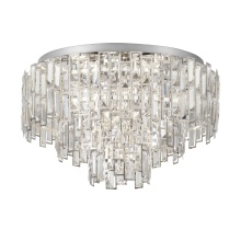 Eglo Canada 39624A - 10 LT Ceiling Light w/ Chrome Finish & Clear Glass Crystal Elements