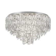 Eglo Canada 39625A - 10 LT Ceiling Light w/ Chrome Finish & Clear Glass Crystal Elements
