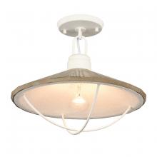 ELK Home 63155/1 - Cape May 14'' Wide 1-Light Semi Flush Mount - White Coral