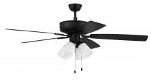 Craftmade P114FB5-52FBGW - 52" Pro Plus 114 in Flat Black w/ Flat Black/Grey Wood Blades